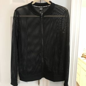 mesh zip-up jacket